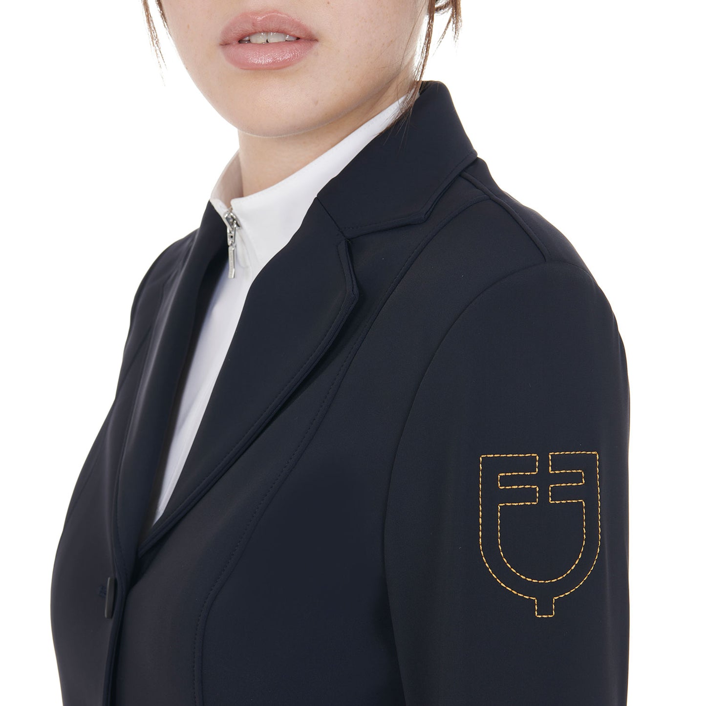 VESTE DE CONCOURS POUR FEMME AVEC LOGO BRODÉ EN CONTRASTE