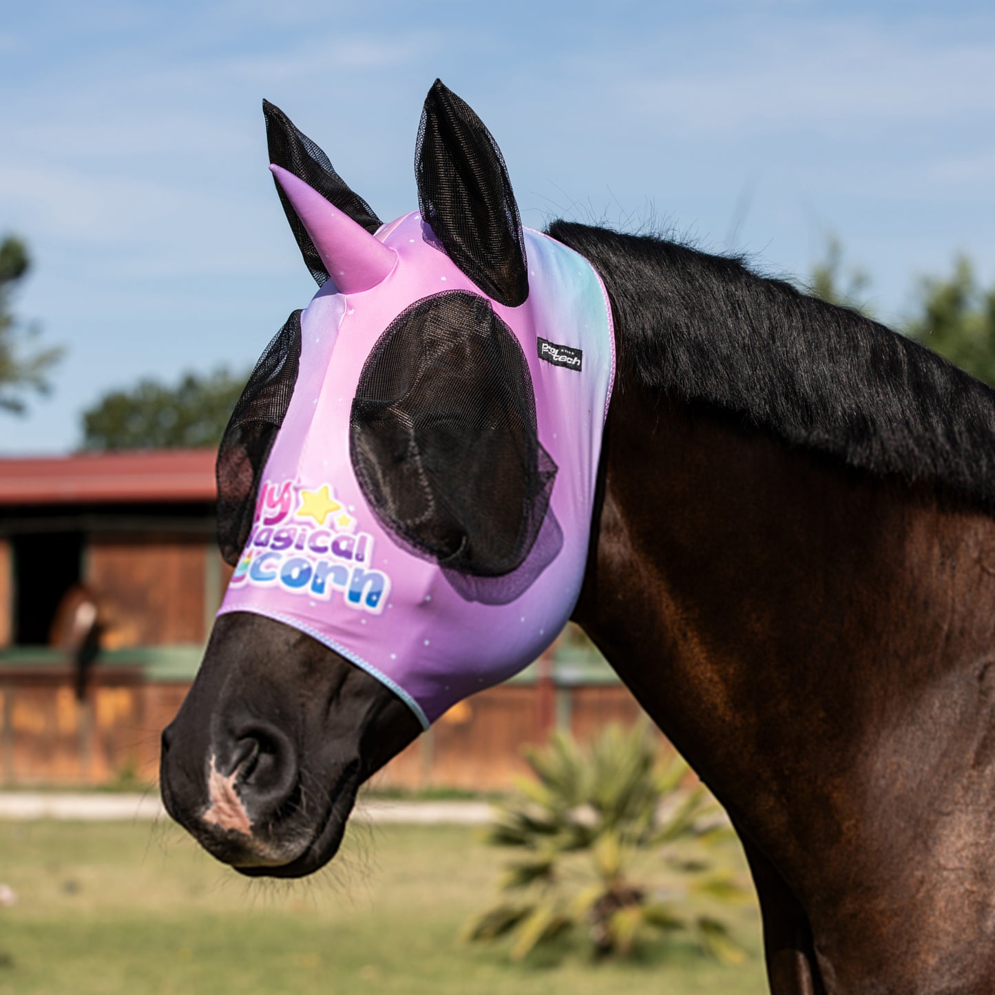 MASQUE ANTI-MOUCHES LYCRA ET RETINA MASQUE ANTI-MOUCHES LICORNE