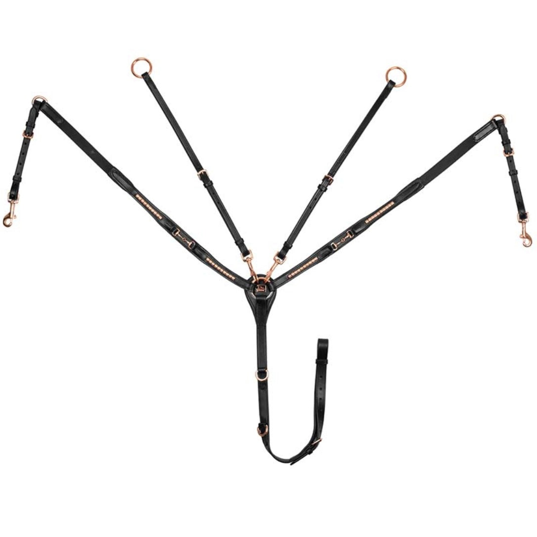 PECTORAL AVEC FOURCHETTE EN CUIR CLINCHER ROSE GOLD