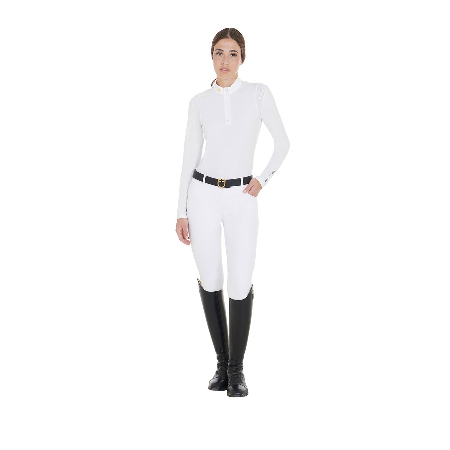 POLO FEMME SLIM FIT EN TISSU TECHNIQUE