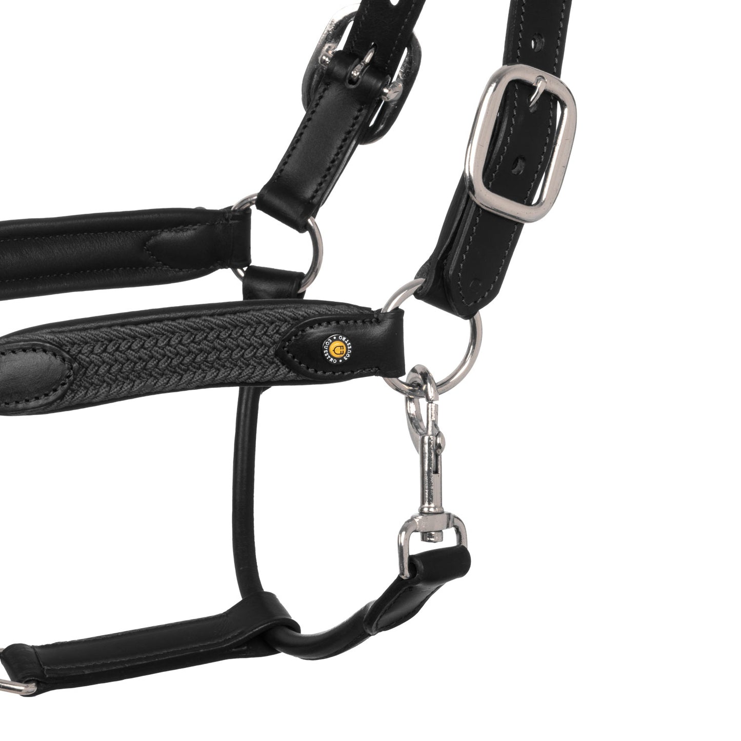 LICOL EQUESTRO EN CUIR AVEC INSERTS EN NYLON TRESSÉ