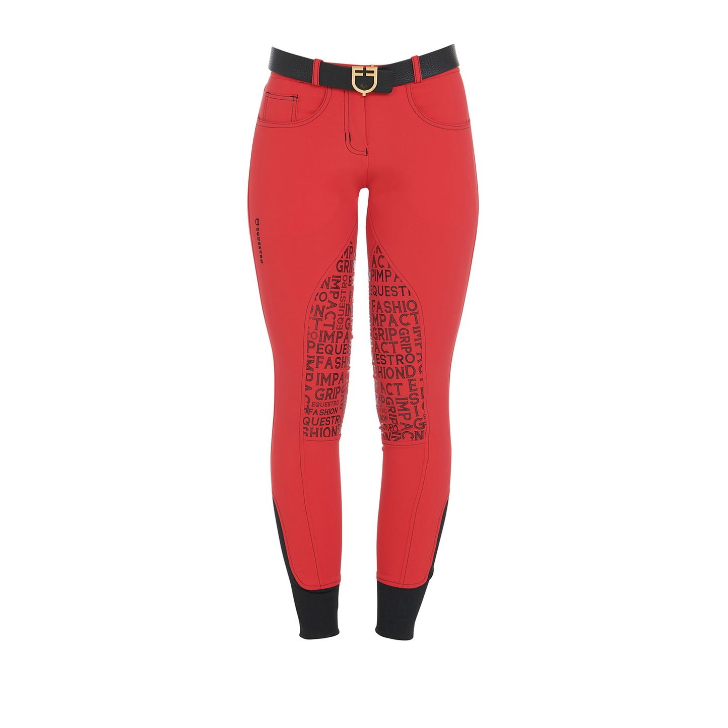 PANTALON FEMME EN TISSU TECHNIQUE AVEC AGRIPPE AU GENOU