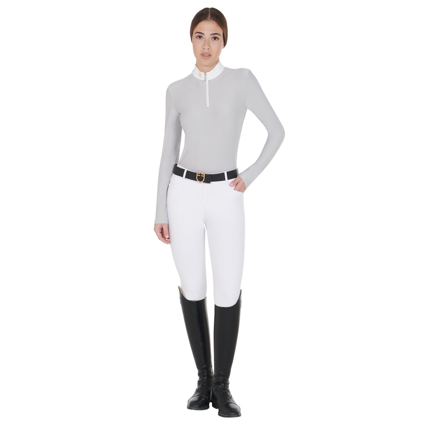 POLO FEMME SLIM FIT EN TISSU TECHNIQUE