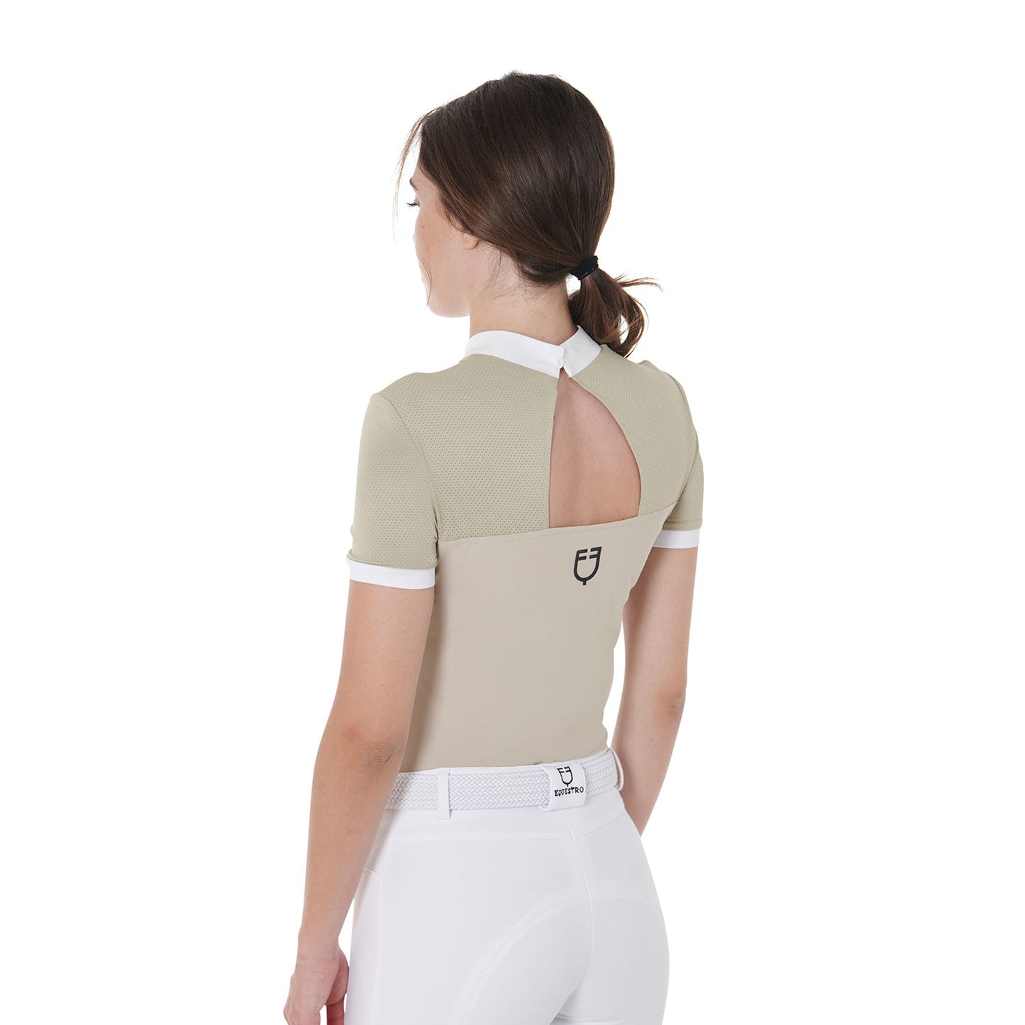 POLO DE COMPÉTITION POUR FEMME À MANCHES COURTES EN TISSU TECHNIQUE