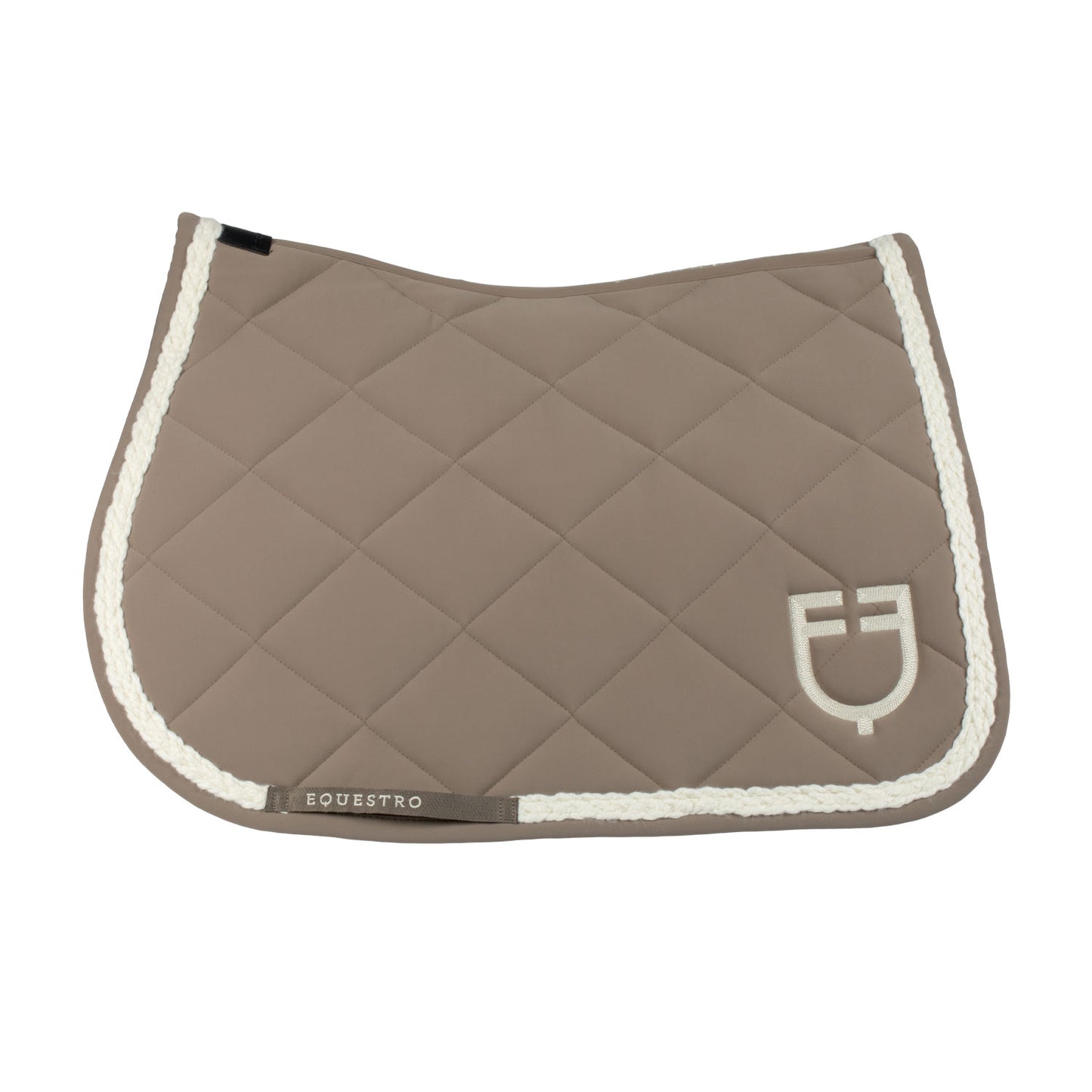 TAPIS DE SELLE DE SAUT D'OUT AVEC CORDON TRESSÉ