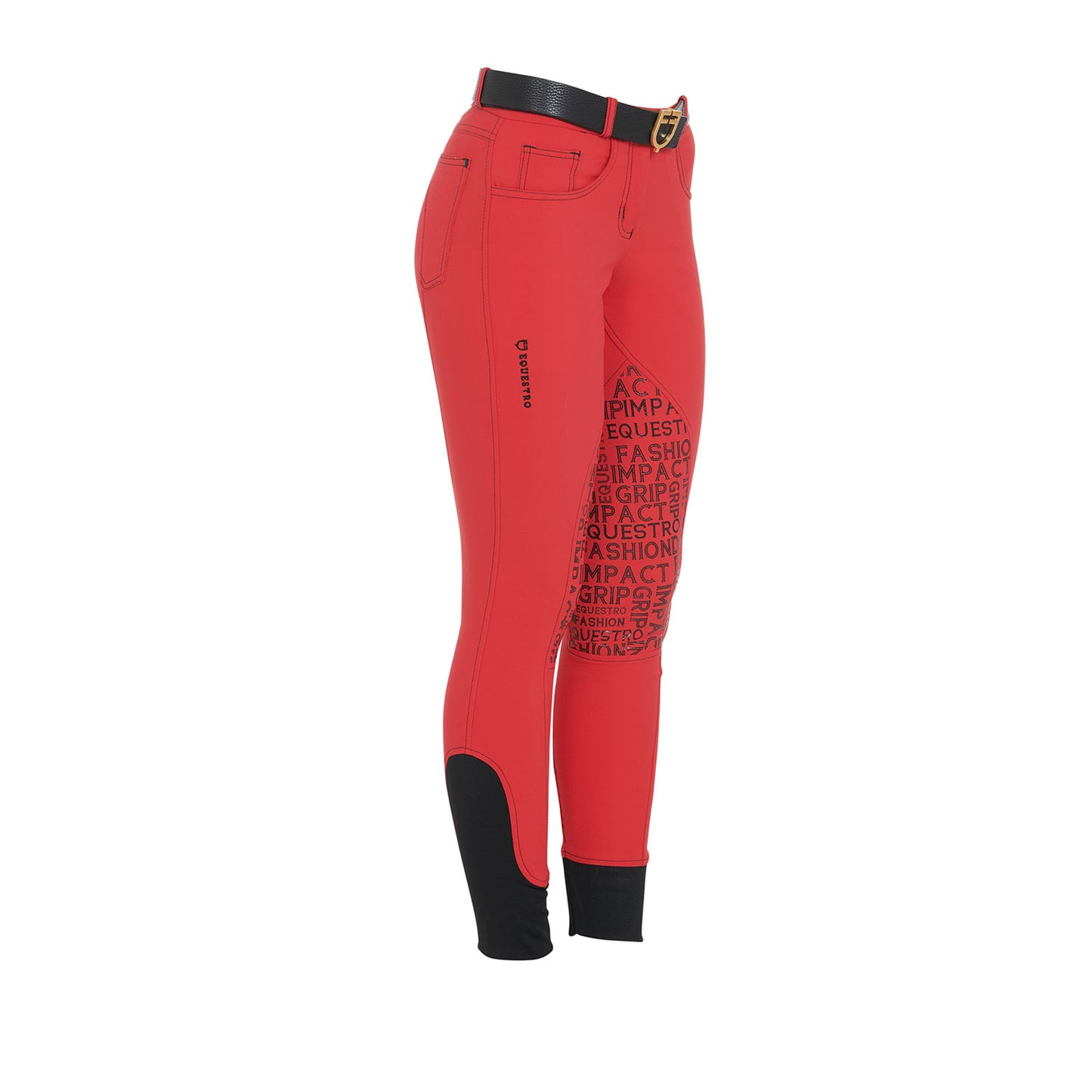 PANTALON FEMME EN TISSU TECHNIQUE AVEC AGRIPPE AU GENOU