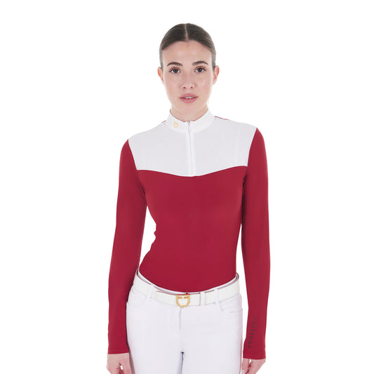 POLO DE CONCOURS POUR FEMME EN TISSU TECHNIQUE ET MAILLE