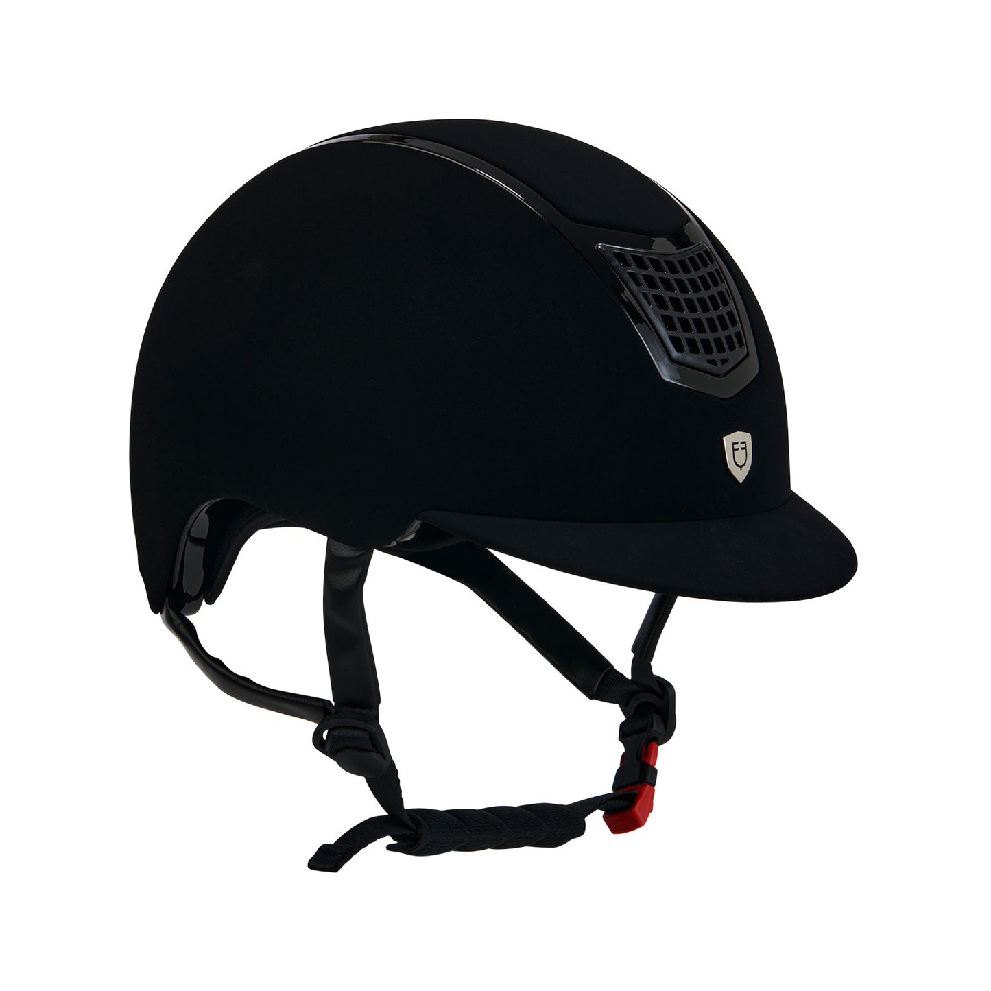 CASQUE EQUESTRO EN VELOURS NOIR