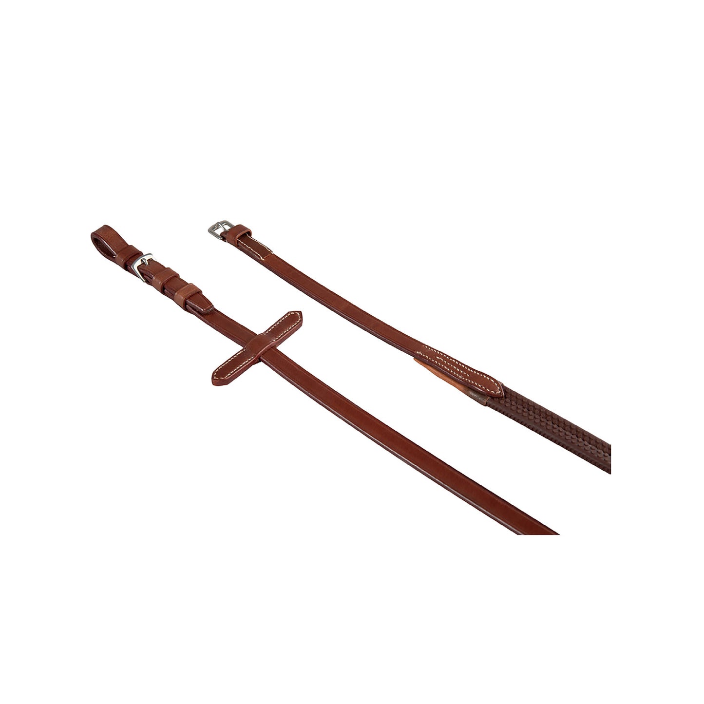 RÊNES EN CUIR ET EN CAOUTCHOUC ET BOUCLES INOX EQUESTRO