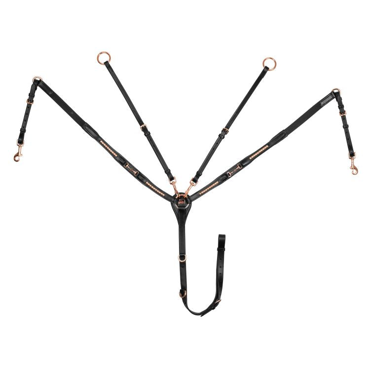 PECTORAL À FOURCHE EN CUIR AVEC DÉTAILS FILETÉS