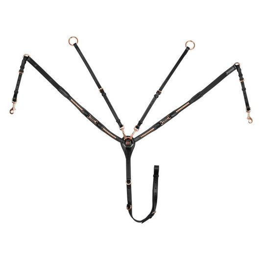 PECTORAL À FOURCHE EN CUIR AVEC DÉTAILS FILETÉS