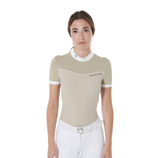 POLO DE COMPÉTITION POUR FEMME À MANCHES COURTES EN TISSU TECHNIQUE