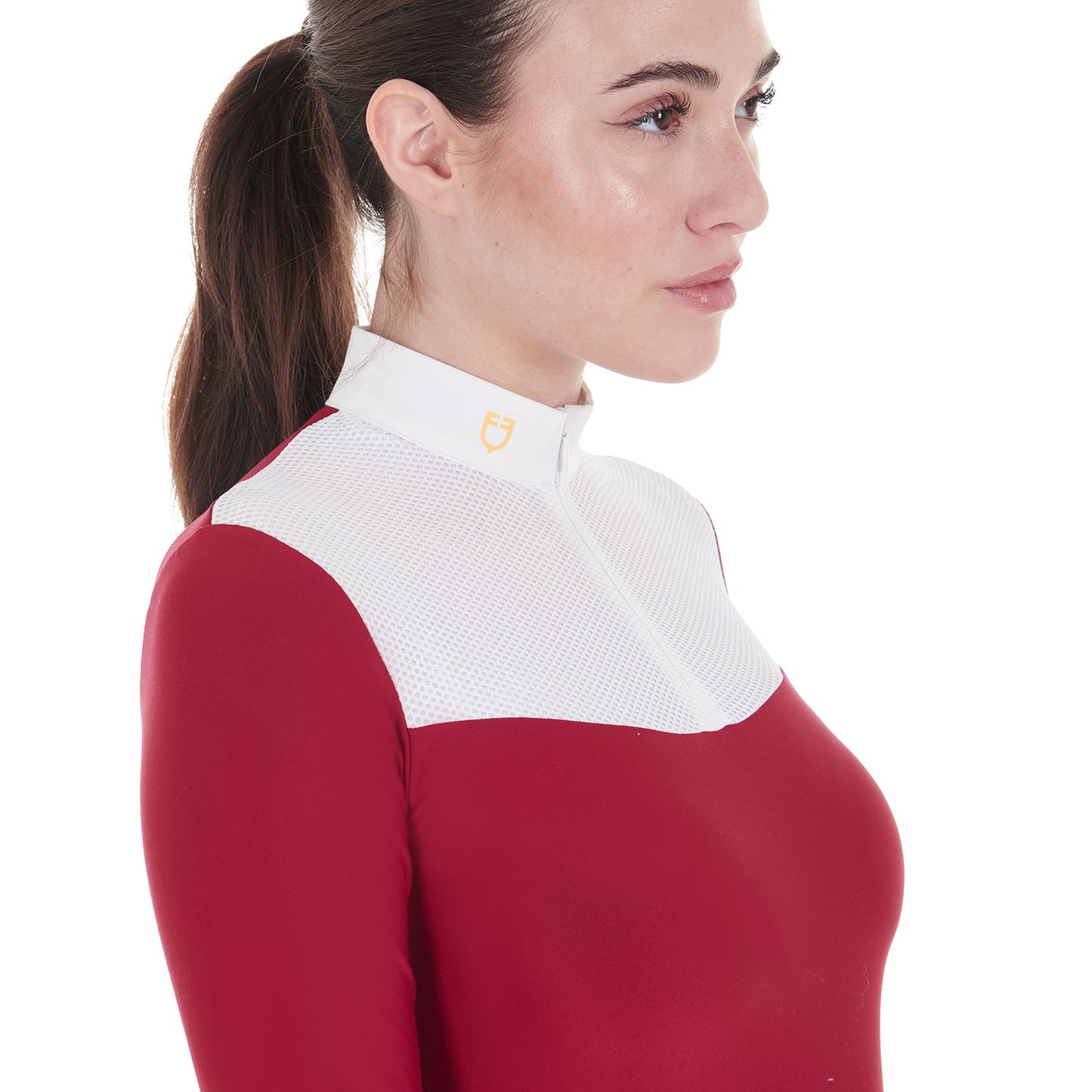 POLO DE CONCOURS POUR FEMME EN TISSU TECHNIQUE ET MAILLE