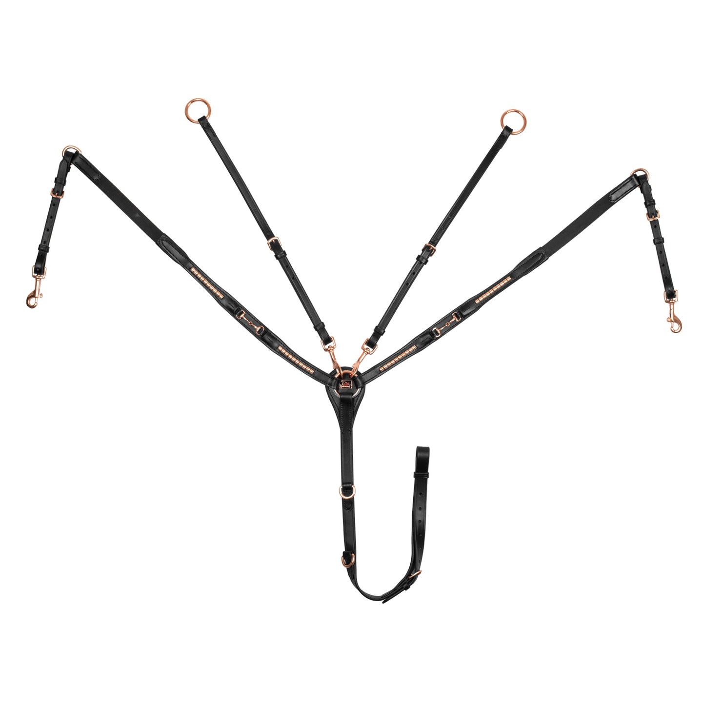 PECTORAL À FOURCHE EN CUIR AVEC DÉTAILS FILETÉS