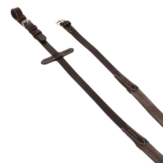 RÊNES EQUESTRO EN CAOUTCHOUC BOUCLES ARGENTÉES