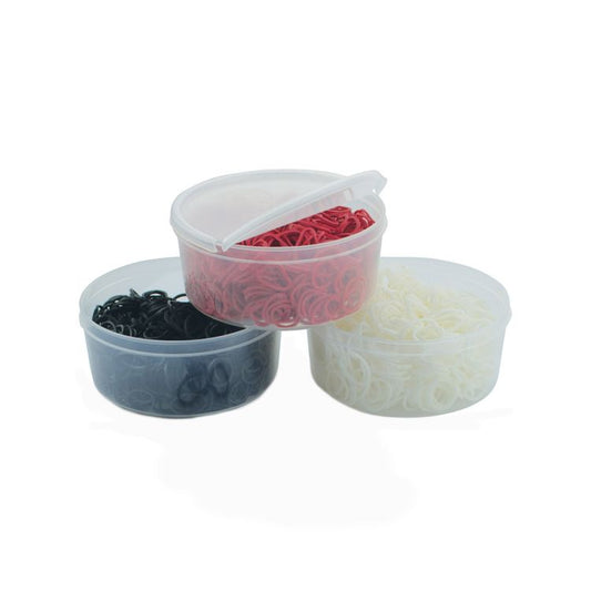 ÉLASTIQUES DE CRINIÈRE EN POT (800PCS)