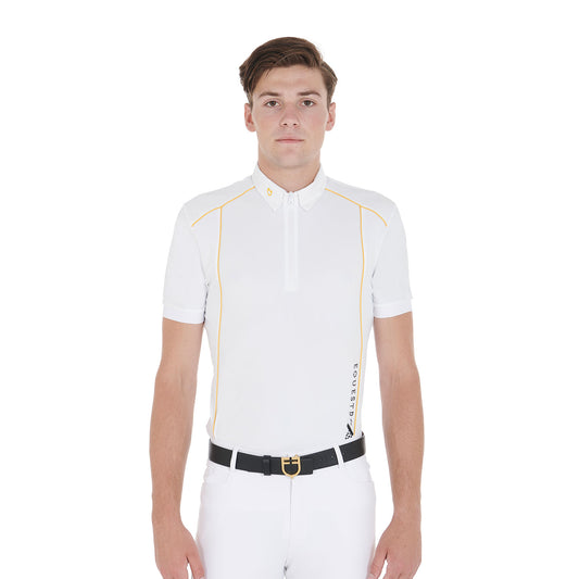 POLO HOMME SLIM FIT TISSU TECHNIQUE AVEC PASSEPOIL