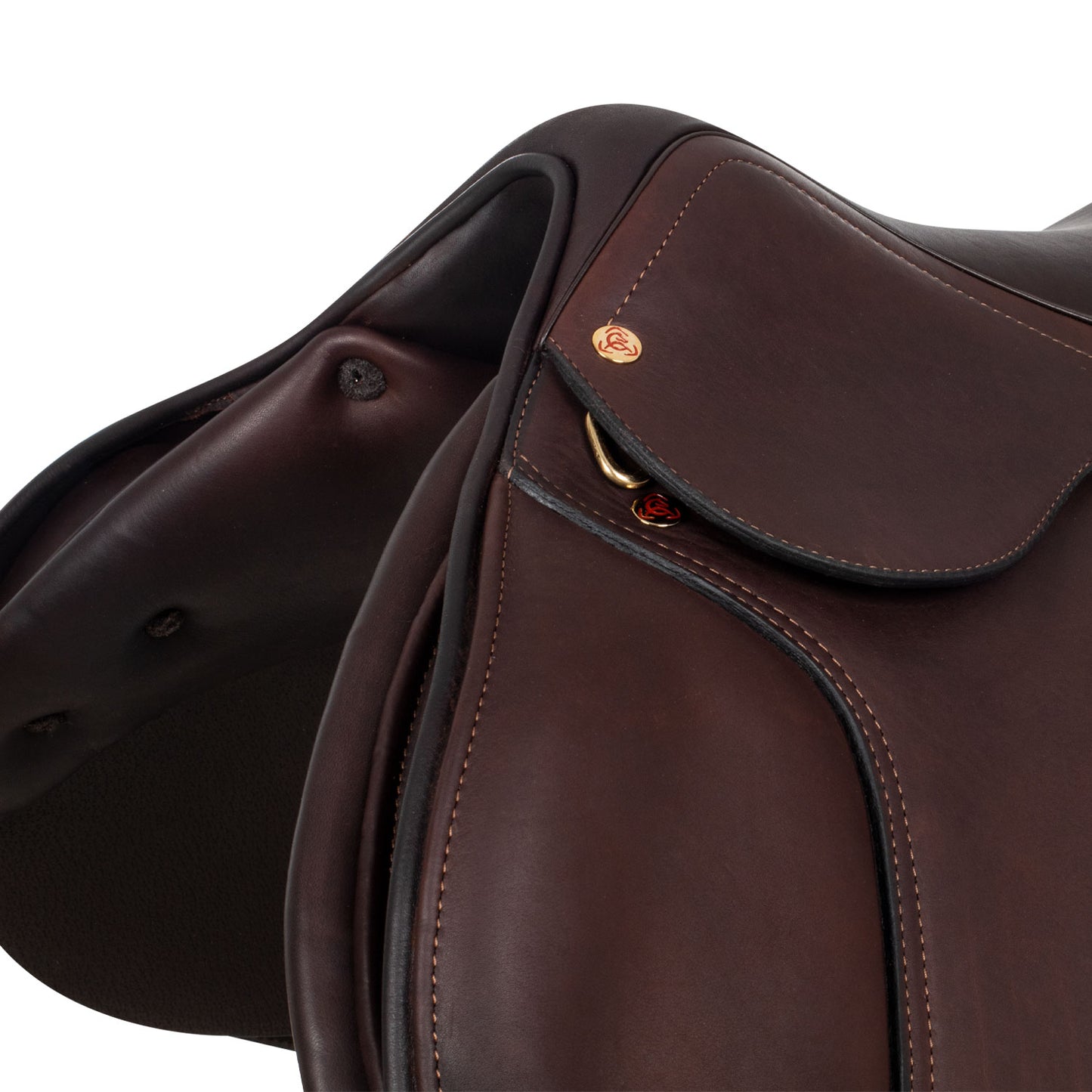Selle de saut Roma arçon bois cuir double Acavallo