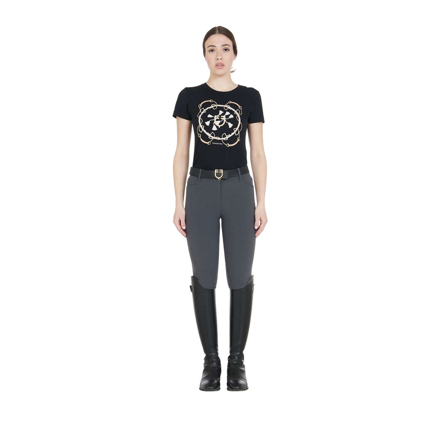 PANTALON FEMME SLIM FIT GRIP AVEC LOGO EQUESTRO