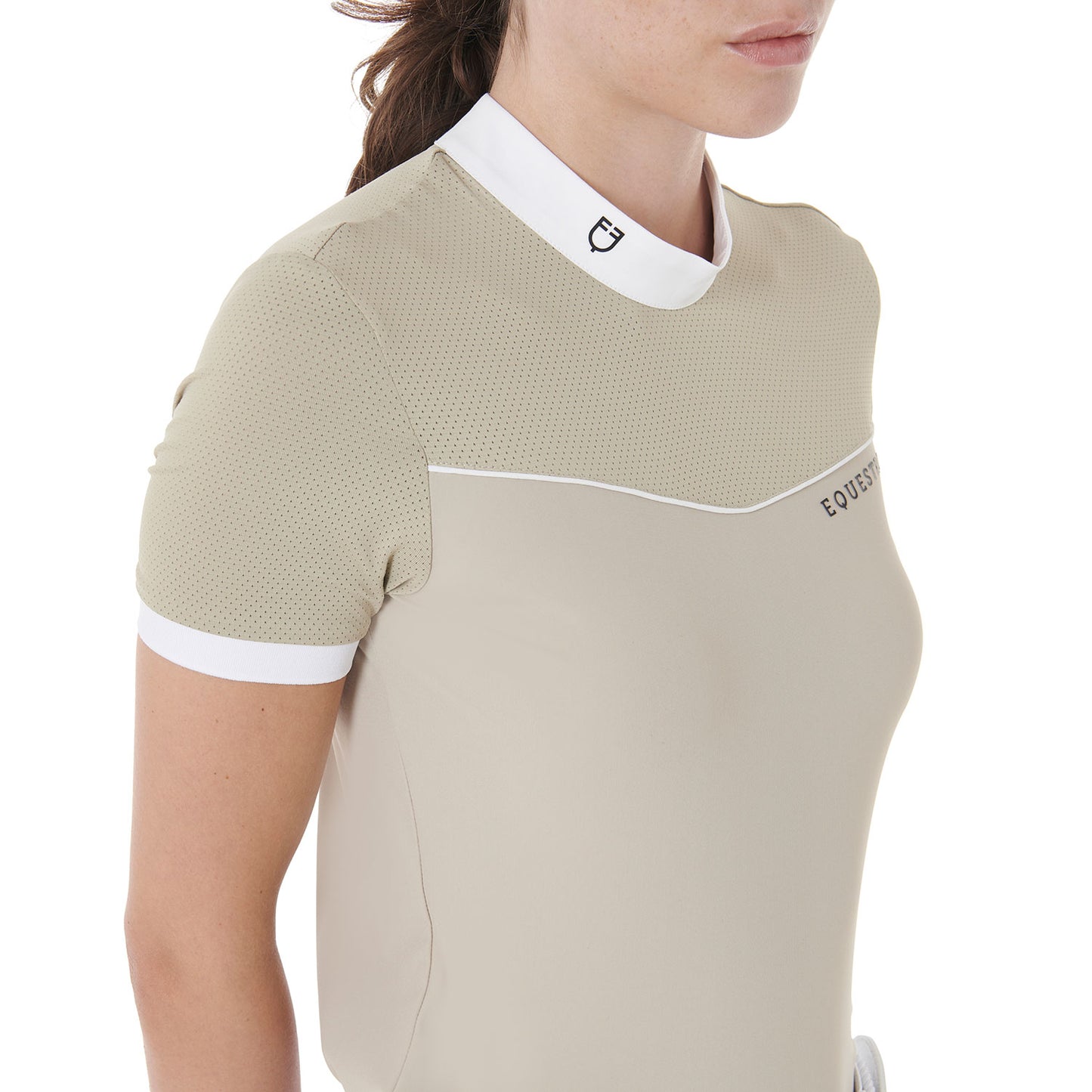 POLO DE COMPÉTITION POUR FEMME À MANCHES COURTES EN TISSU TECHNIQUE