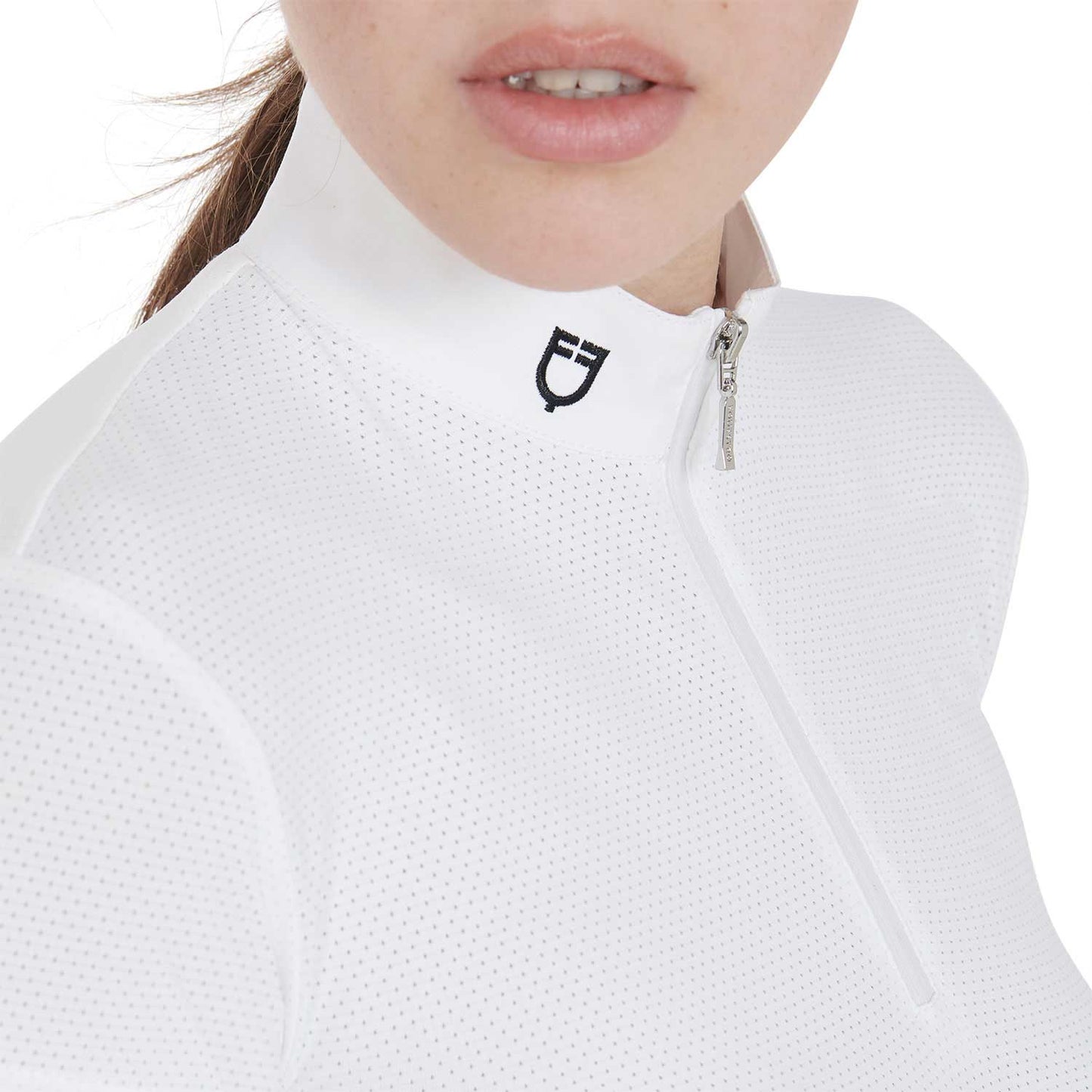 POLO FEMME DE CONCOURS SLIM FIT MICROPERFORÉ