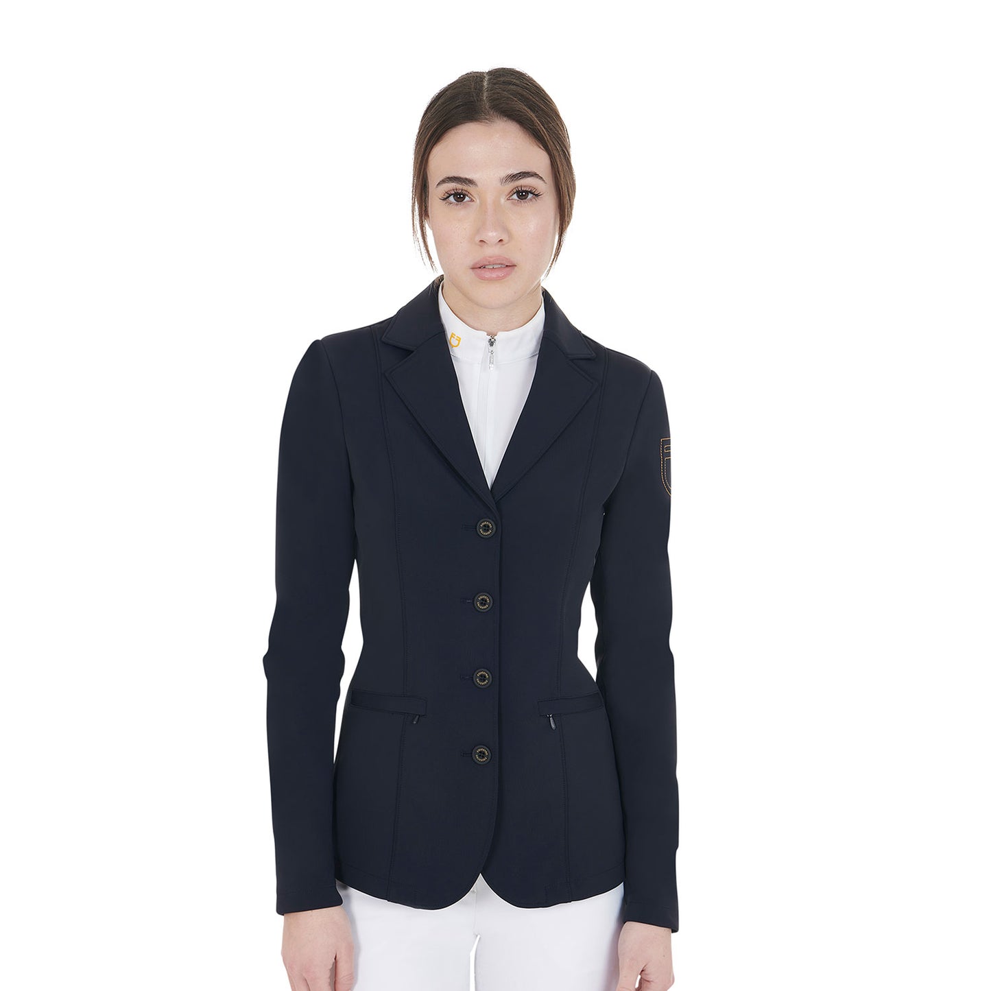 VESTE DE CONCOURS POUR FEMME AVEC LOGO BRODÉ EN CONTRASTE