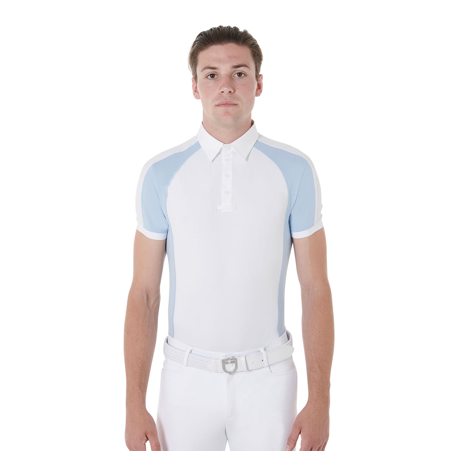 POLO DE COMPÉTITION SLIM FIT À QUATRE BOUTONS POUR HOMMES