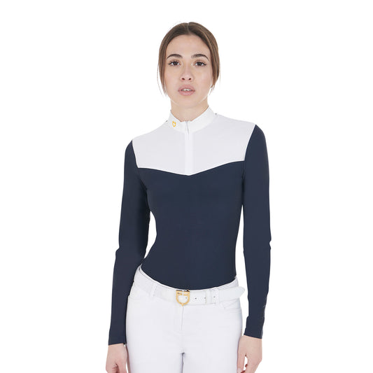 POLO DE CONCOURS POUR FEMME EN TISSU TECHNIQUE ET MAILLE