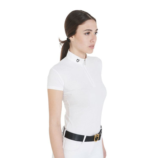POLO FEMME DE CONCOURS SLIM FIT MICROPERFORÉ