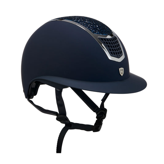 CASQUE ÉCLIPSE STONE MATT AVEC VISIÈRE LARGE BLEU/ARGENT