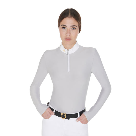 POLO FEMME SLIM FIT EN TISSU TECHNIQUE