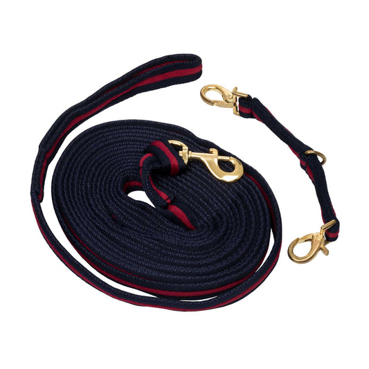 LONGE PADDED NYLON REIN WITH ATTACHMENT TO HALTER