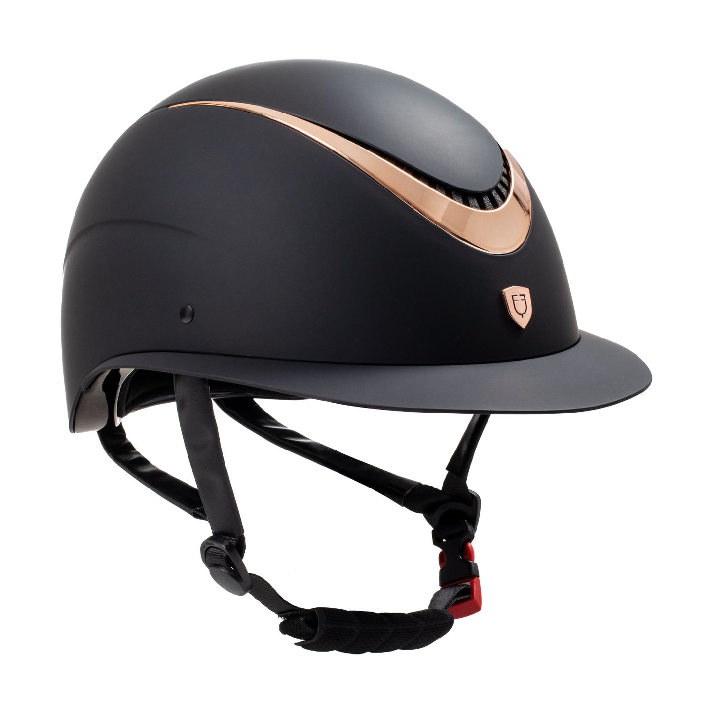 CASQUE EQUESTRO AVEC FRAME BRILLANT ET VISIÈRE LARGE