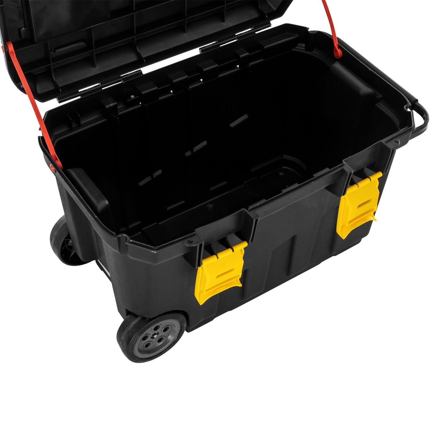 GRAND COFFRE À DEUX ROUES (L : 75CM X H : 49CM X P : 48CM)