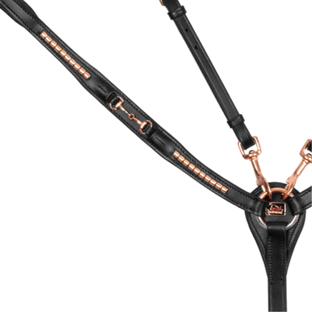 PECTORAL À FOURCHE EN CUIR AVEC DÉTAILS FILETÉS