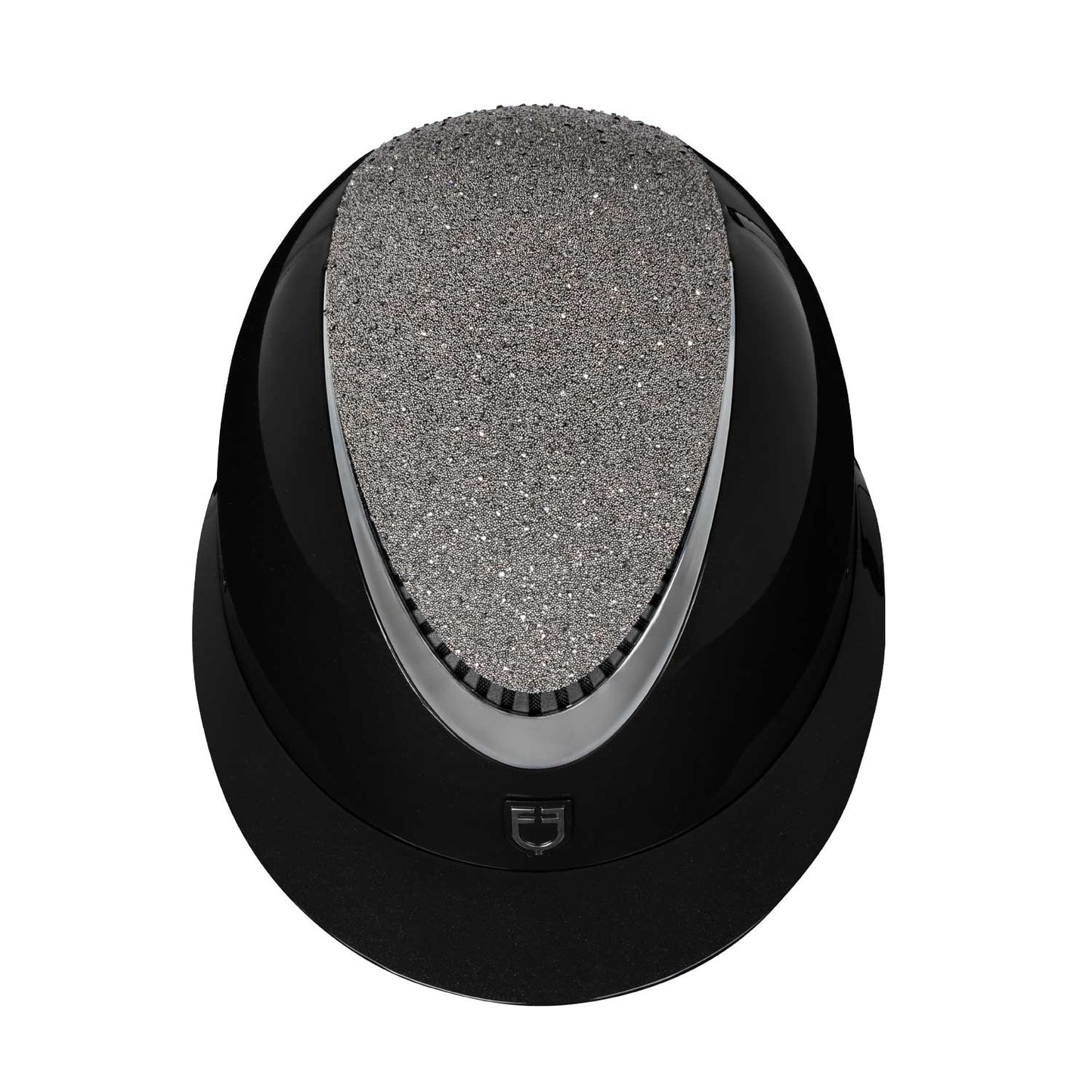 CASQUE EQUESTRO AVEC VISIÈRE LARGE ET STRASS