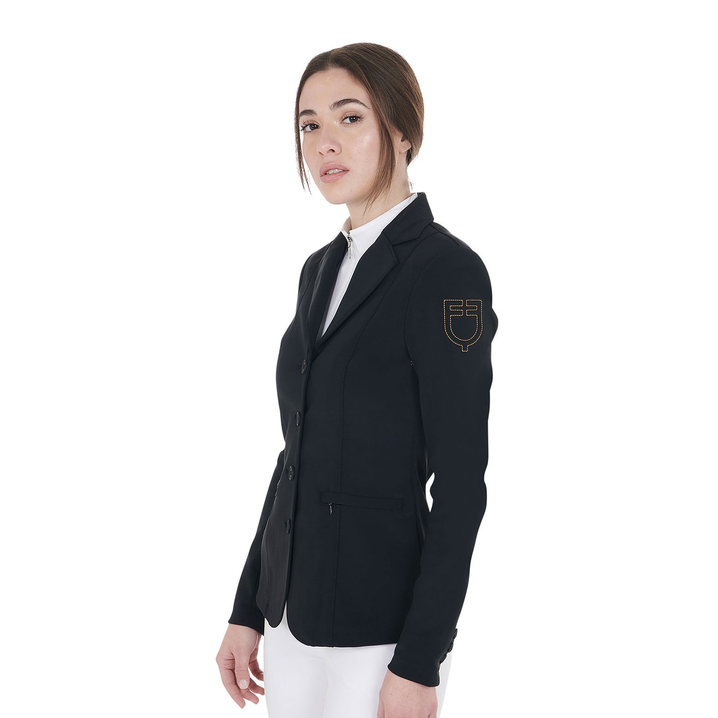 VESTE DE CONCOURS POUR FEMME AVEC LOGO BRODÉ EN CONTRASTE