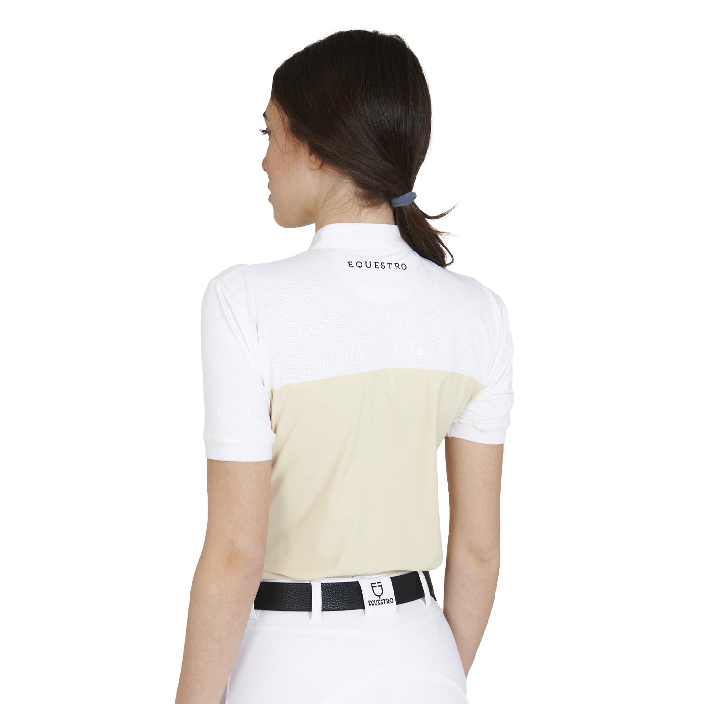 POLO FEMME SLIM FIT TISSU TECHNIQUE ET MESH