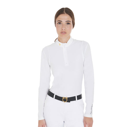 POLO FEMME SLIM FIT EN TISSU TECHNIQUE