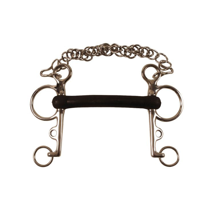 MORS PELHAM INOX ENTIER CAOUTCHOUC