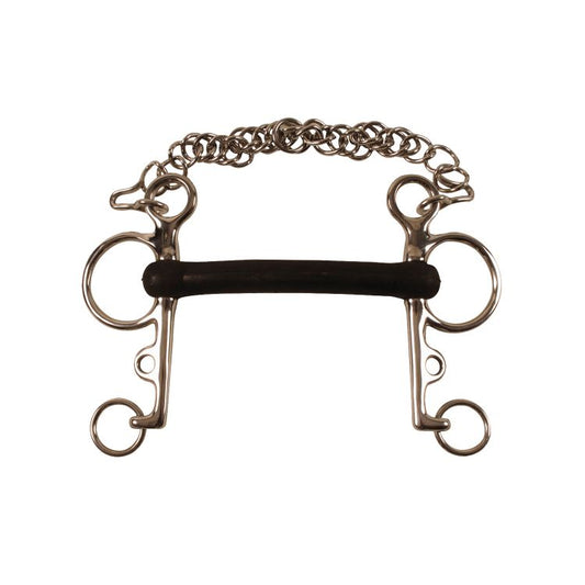 MORS PELHAM INOX ENTIER CAOUTCHOUC