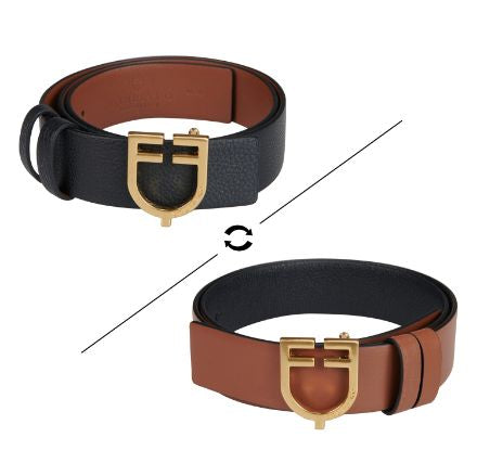 CEINTURE EN CUIR LISSE DOUBLE FACE EQUESTRO