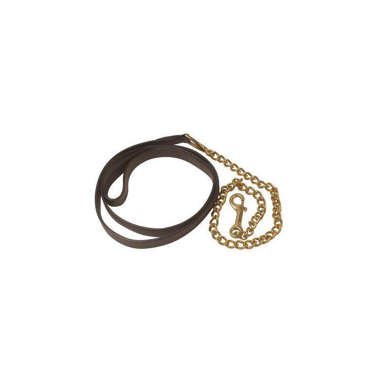 LONGE EN CUIR C/CHAÎNE