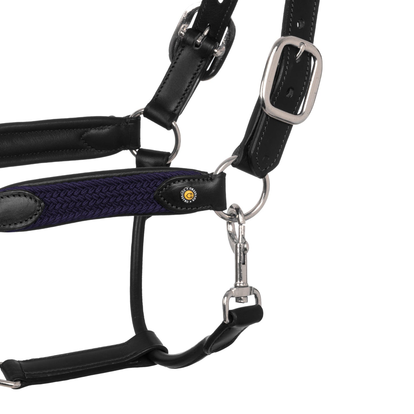 LICOL EQUESTRO EN CUIR AVEC INSERTS EN NYLON TRESSÉ