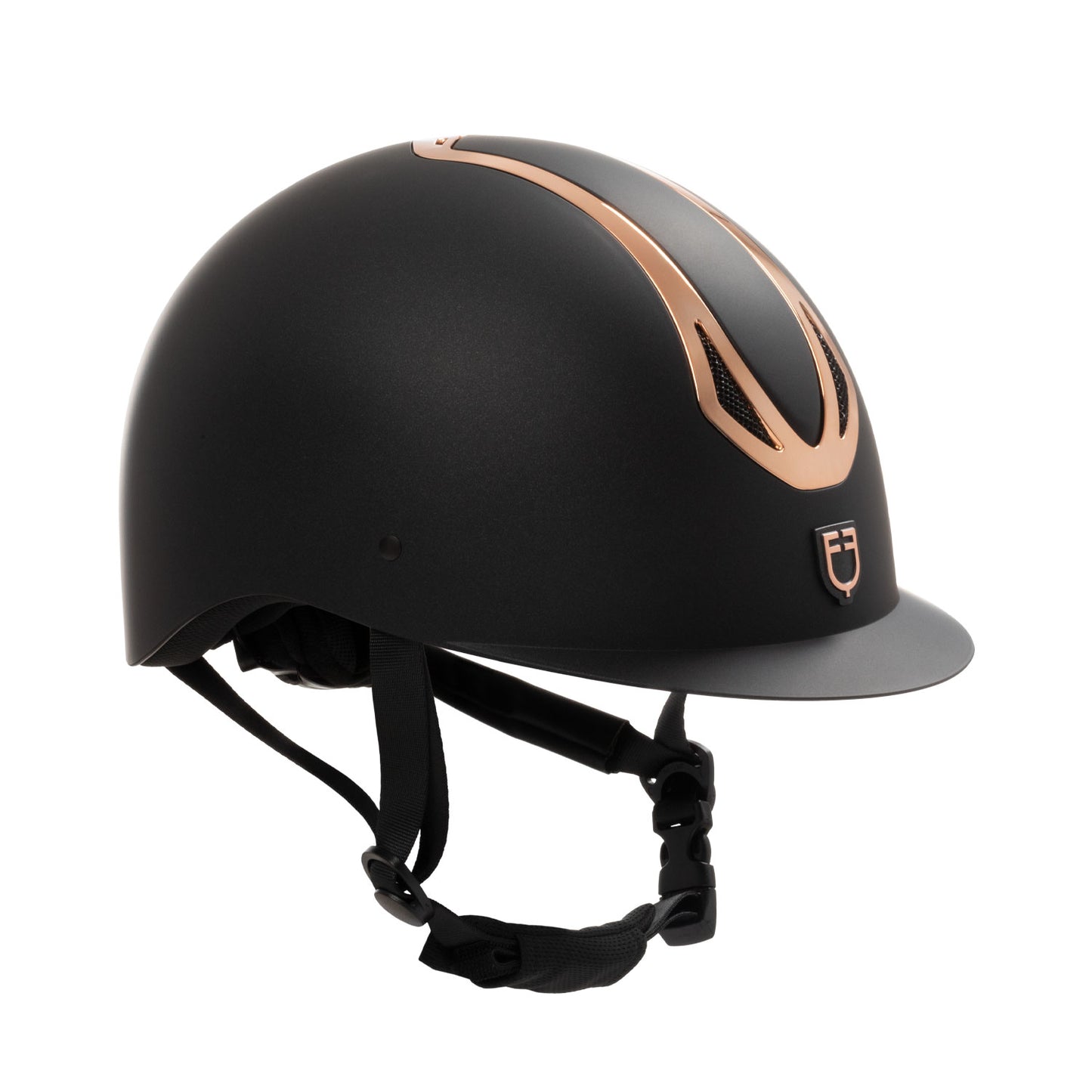 CASQUE EQUESTRO UNISEXE AZAEL NOIR/OR ROSE