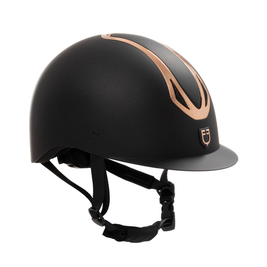 CASQUE EQUESTRO UNISEXE AZAEL NOIR/OR ROSE