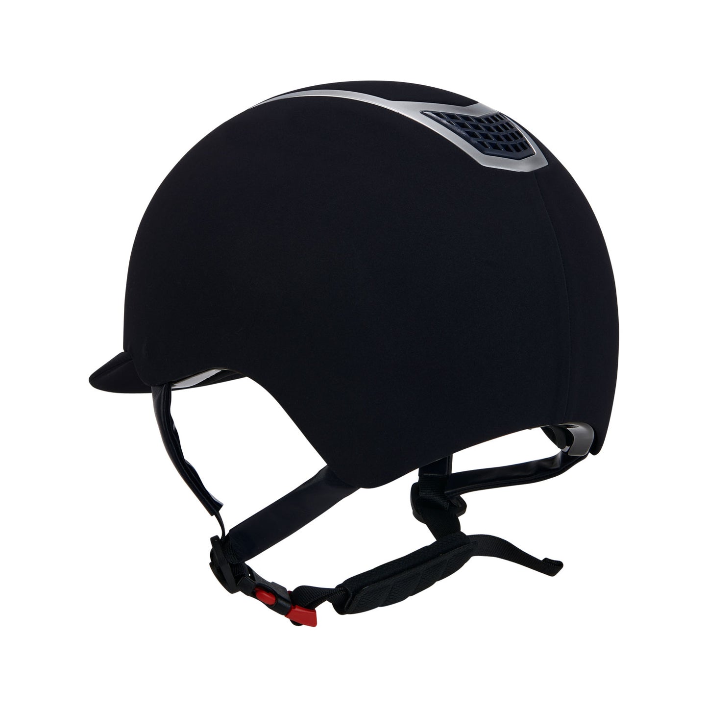 CASQUE EQUESTRO EN VELOURS AVEC FRAME COLORÉ NOIR/ARGENET