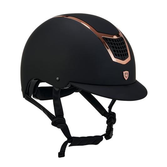 CASQUE EQUESTRO ULTRA-LIGHT NOIR/OR ROSE