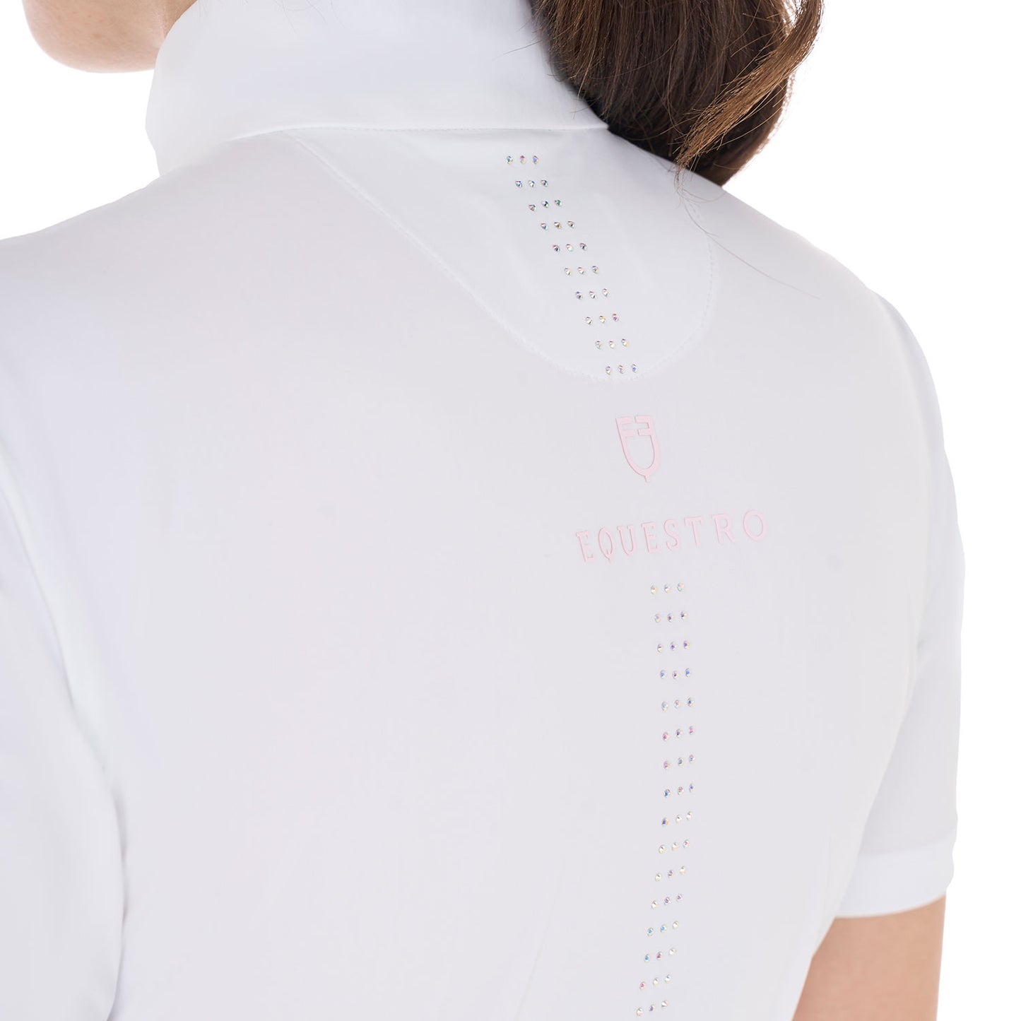 POLO DE COMPÉTITION SLIM FIT POUR FEMMES AVEC VOLANTS ET STRASS