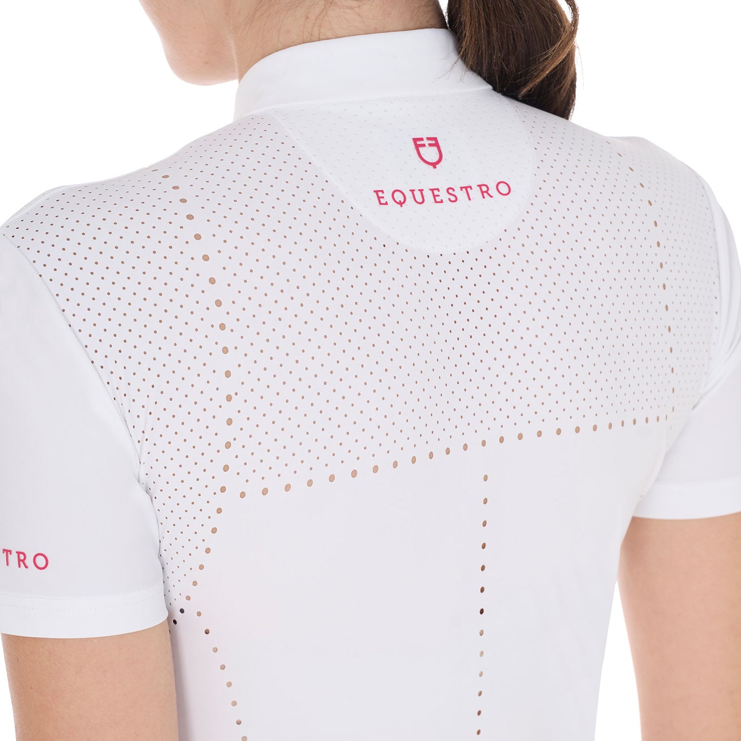 POLO DE CONCOURS POUR FEMME SLIM FIT EN TISSU AJOURÉ ET ZIPPÉ